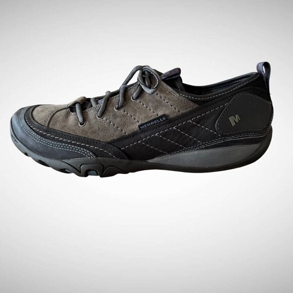 Merrell Mimosa Hiking Shoes Woman's 11 Lace Up Black/Gray Suede Low Top - Picture 4 of 12